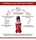 Nutri-blend BOLT-600W Mixer-Grinder, Stronger & Swifter with Sipper Lid, 22000RPM 100% Full Copper Motor, 2 Unbreakable Jars, Sharper Steel Blades, 2 Years Warranty, Red, Recipe Book By Chef Sanjeev Kapoor